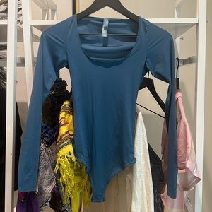 Small Skims Jelly Sheer Blue Thong Bodysuit